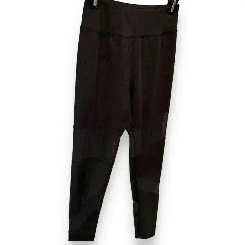 Always Black Mesh Cutout Women's Large Athletic or Fashion Leggings - Picture 9 of 11